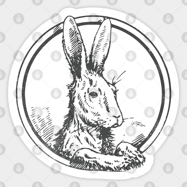 Vintage Rabbit Sticker by Speshly